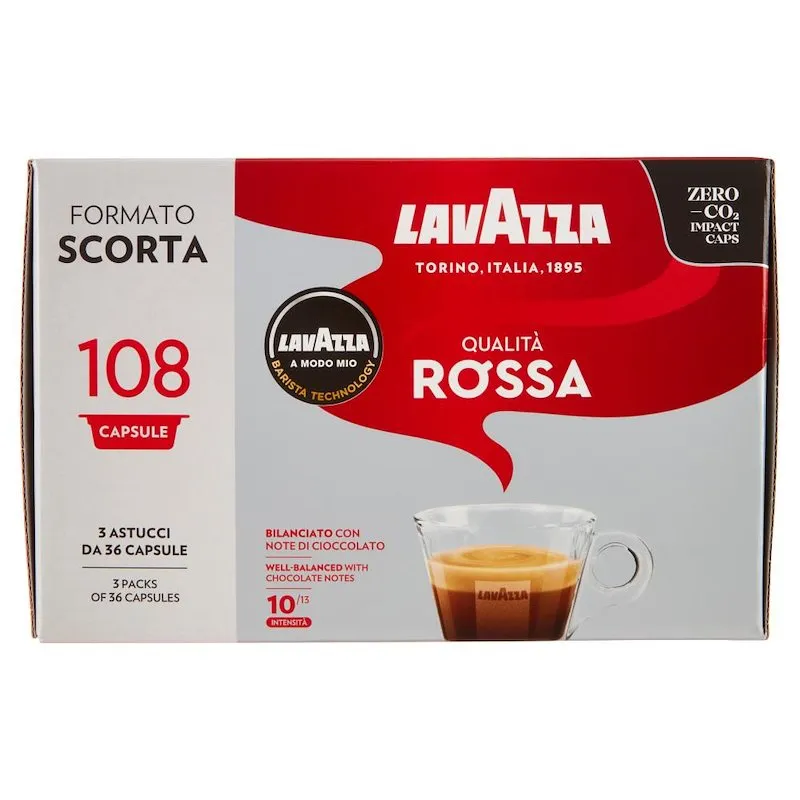 Lavazza A Modo Mio Capsule Caffè 108Pz Qualità Rossa 8237