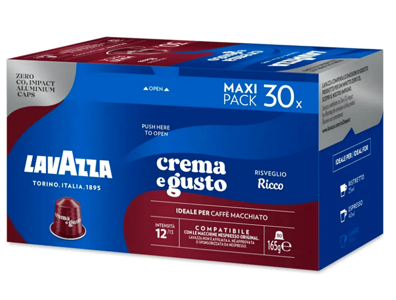 Lavazza Capsule Caffè 30Pz Crema e Gusto Ricco Compatibili Nespresso 7031