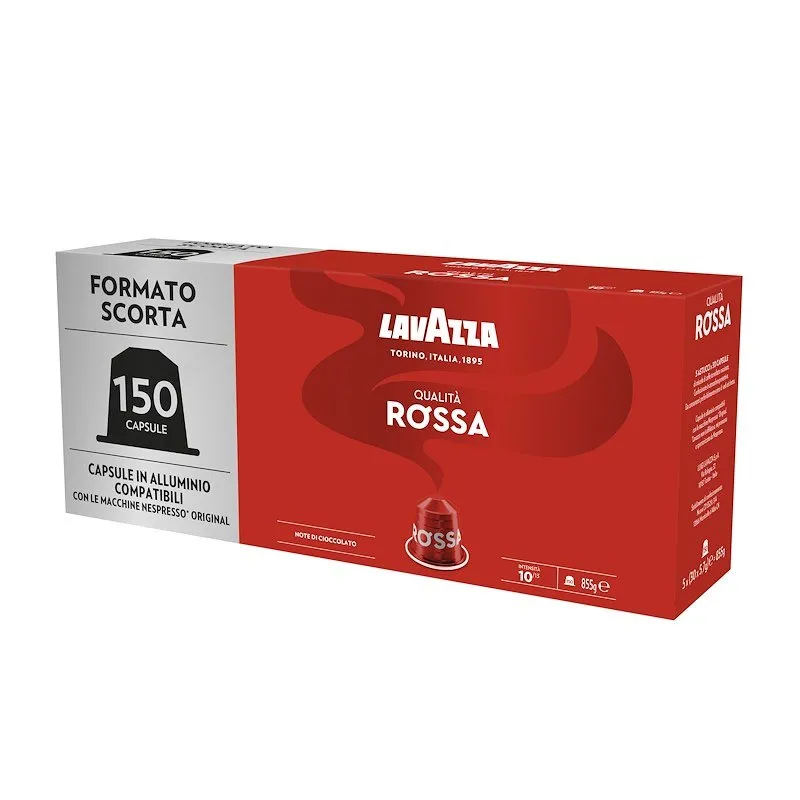 Lavazza Capsule compatibili con macchine nespresso original NCC T150 QUALITÀ ROSSA 4543