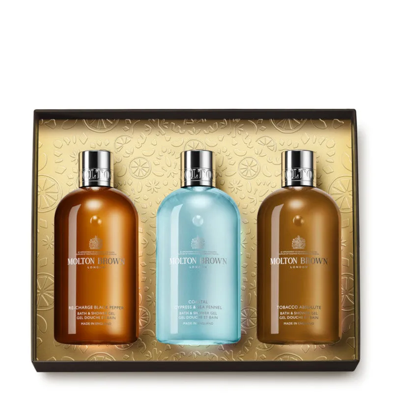 Molton Brown Woody & Aromatic Body Care Gift Set 3 X 300 ML Shower Ge - 3 X 300 ML Shower Ge