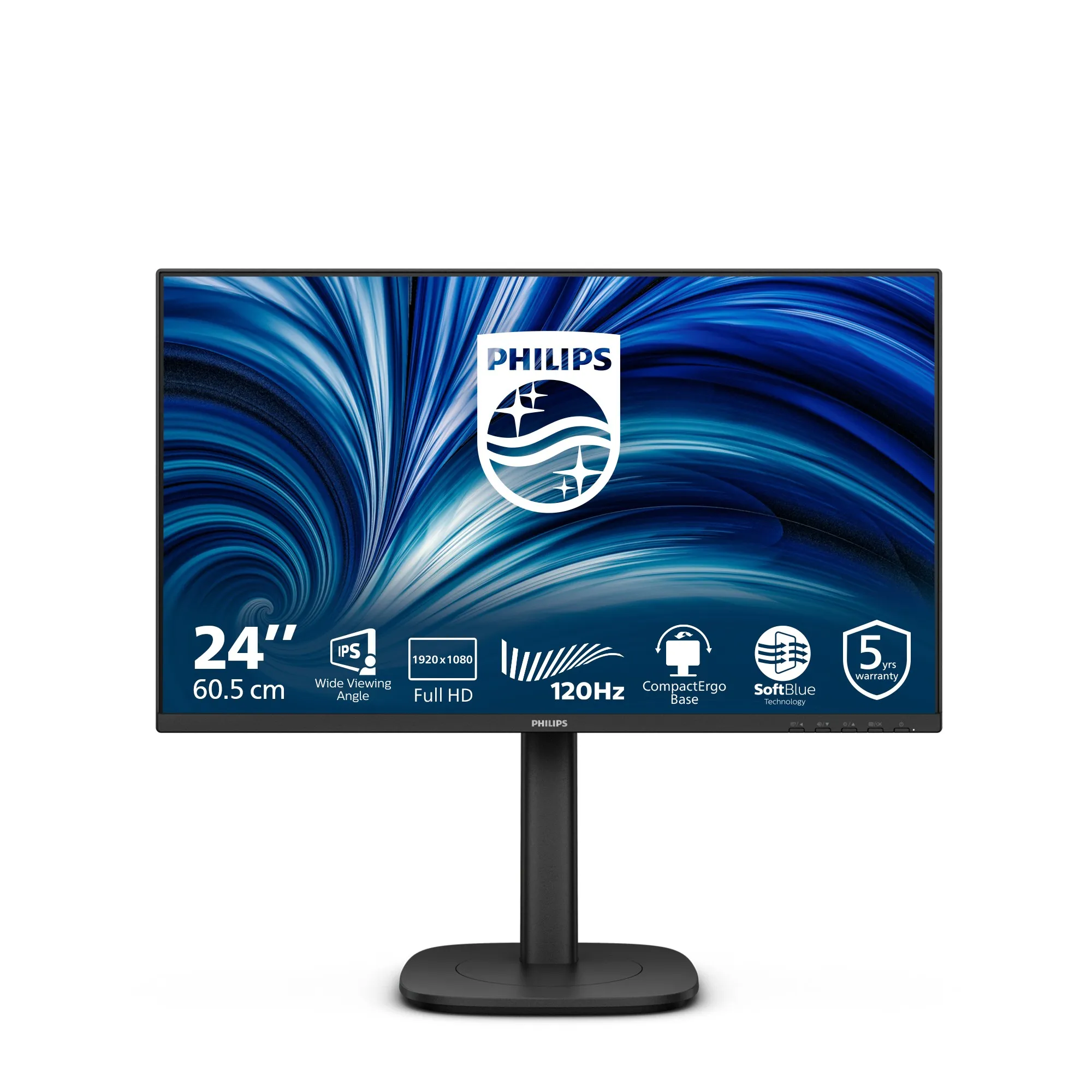 Philips Monitor 238 Led Ips Fhd 16:9 4Ms 250 Cdm Pivot Vga/Dp/Hdmi Multimediale