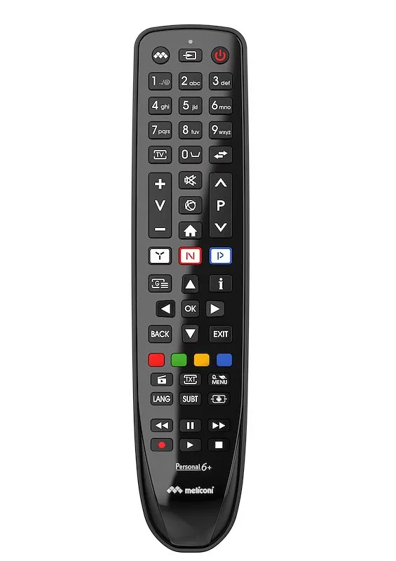 Meliconi Telecomando Tv Telefunken Gumbody Personal 6+ Telef Nero