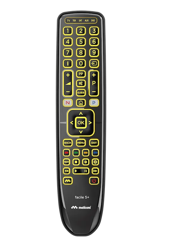 Meliconi Telecomando Universale Gumbody Facile 5+ Nera opaca