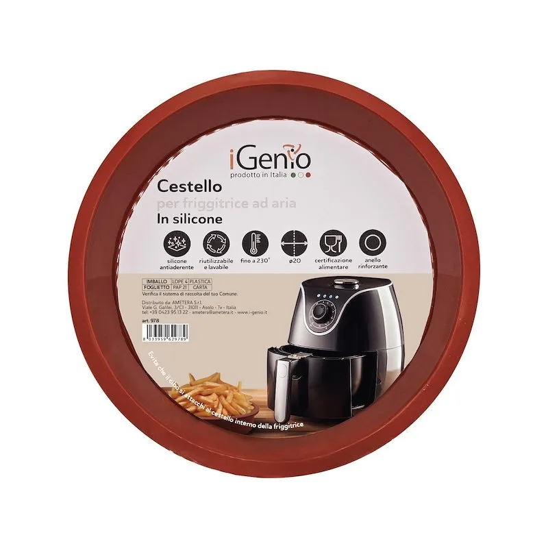 iGenio Cestello per Friggitrice ad Aria 978 Rosso