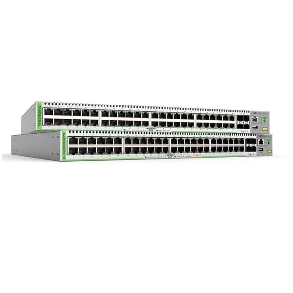 Allied Telesis 48-PORT 10/100/1000T Poe+ 4-PORT 100/1000X Sfp Gigabit Ethernet Managed Switch 1 Fixed Ac Power Supply Eu Cord AT-GS980M/52PS-50
