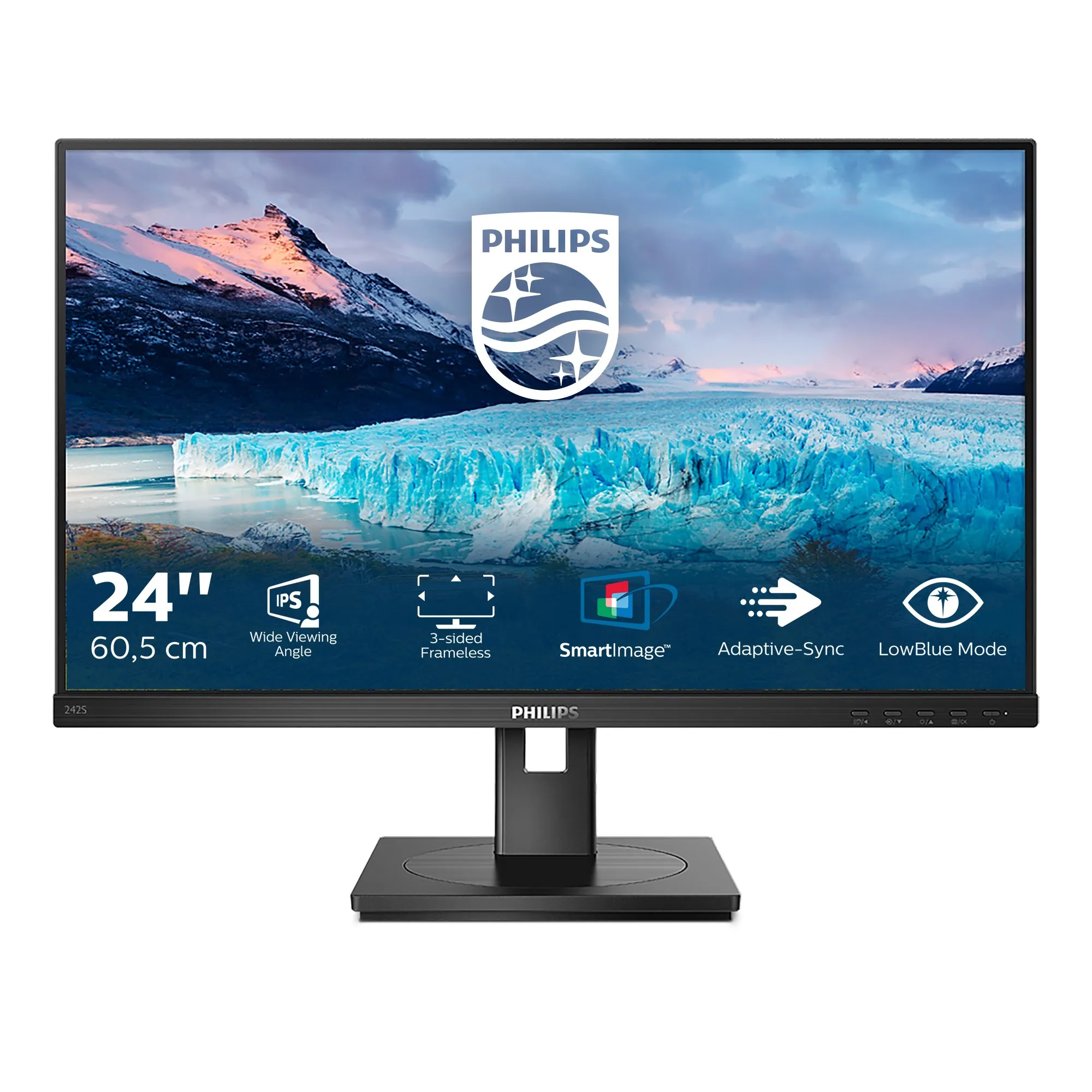 Mon 23.8Ips Vga Dp Hdmi Vga Mm Philips 242S1Ae Pivot Reg Altezza