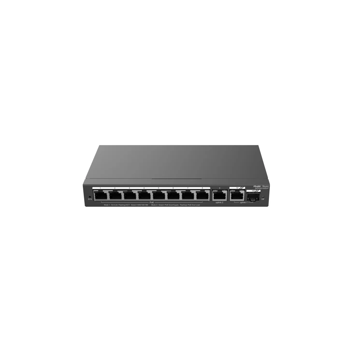 Reyee Smart Switch Poe Gigabit 10 P. 8 P. Poe/Poe+ P. Uplink Sfp Combo Rj45