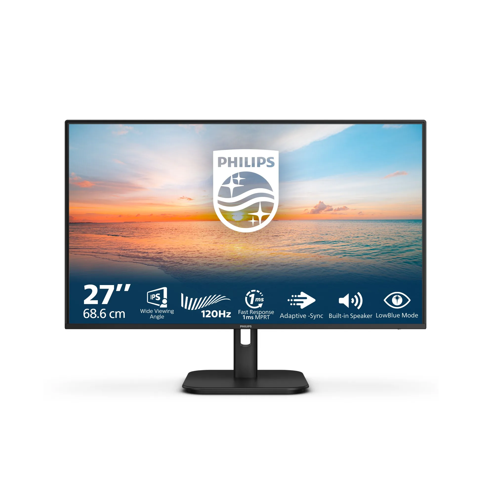 Philips Monitor 27 Led Ips 16:9 Fhd 4Ms 300 Cdm 120Hz Vga/Dp/Hdmi Multimediale