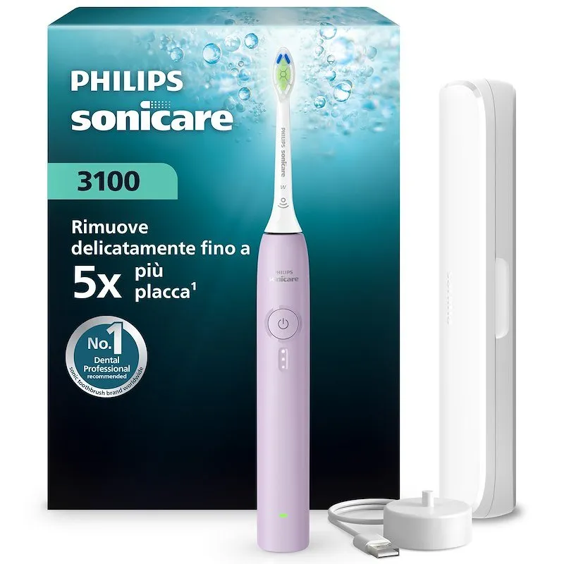 Philips Spazzolino Elettrico Sonicare serie 3100 HX4033/27 Viola