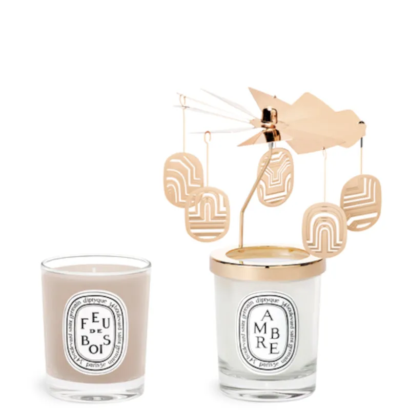 Diptyque Paris Ambre e Feu de Bois Carrousel delle Feste Holiday 2023 2 x 70 gr - 2 x 70 gr