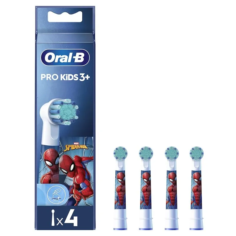 Oral-B Pro Kids Testine Spazzolino Elettrico 4Pz EB10S Spiderman