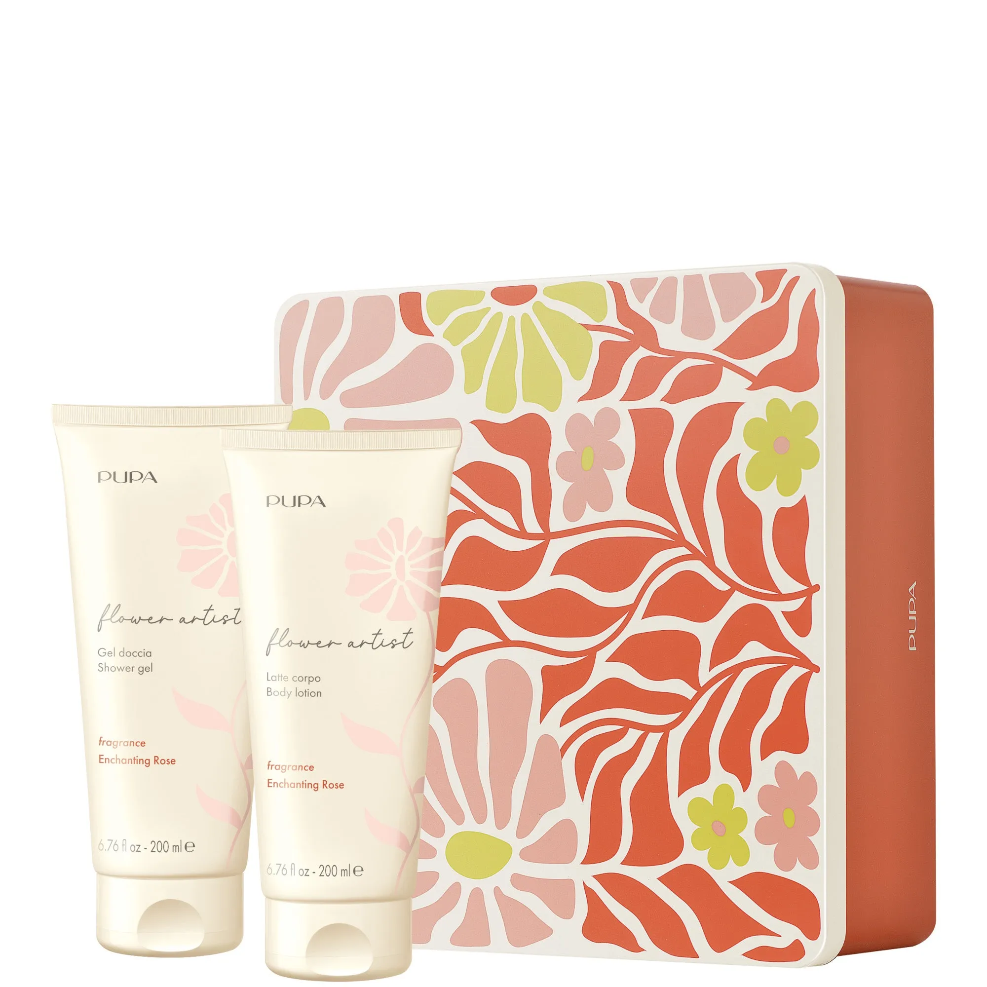 Pupa Flower Artist Gel Doccia + Latte Corpo Enchanting Rose - 200 ML