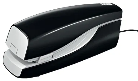 Cucitrice elettrica senza contatto Petrus E-120 - Fino a 20 fogli - Pinzatura piatta - Utilizza punti metallici 22/6-24/6-26/6 - Colore nero