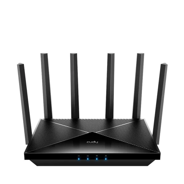Cudy WiFi Router 7 2.5G Dual Band BE6500 - Velocità fino a 1000Mbps - 4 Porte - 6 Antenne Fisse 5dBi - Tecnologia MU-MIMO - Nero
