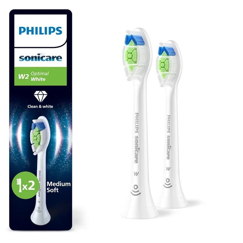 Philips Testine Spazzolino Elettrico 2Pz Sonicare W2 Optimal White Hx6062/87