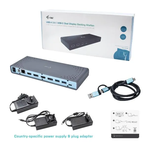 I-Tec USB 3.0/USB-C 5K Univ 2x Disp CADUAL4KDOCK