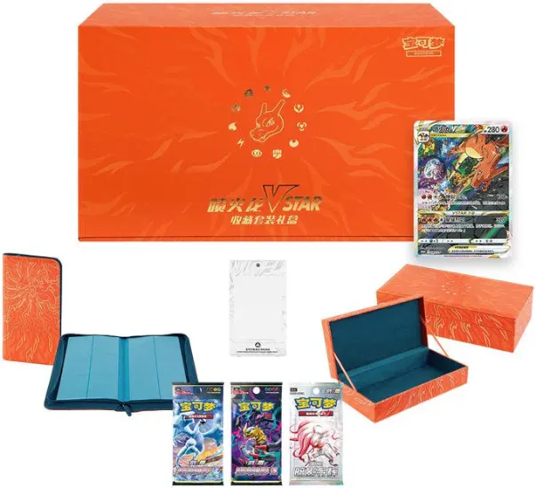 Pokemon CHI Charizard VStar Collection Set Gift Box Car2850 cinese