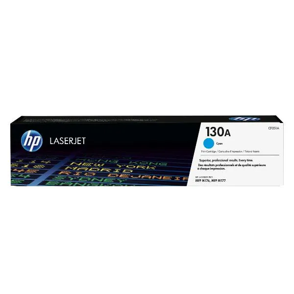 Hp 130A Cyan Laserjet Toner Cartridge (CF351A) CF351A