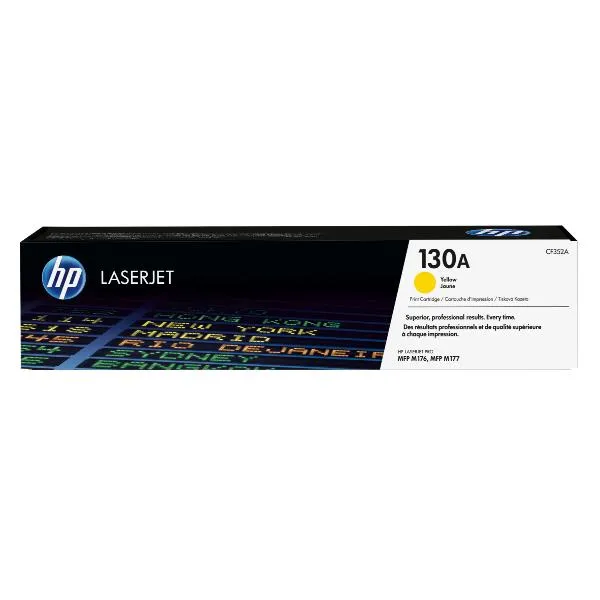 Hp 130A Yellow Laserjet Toner Cartridge (CF352A) CF352A