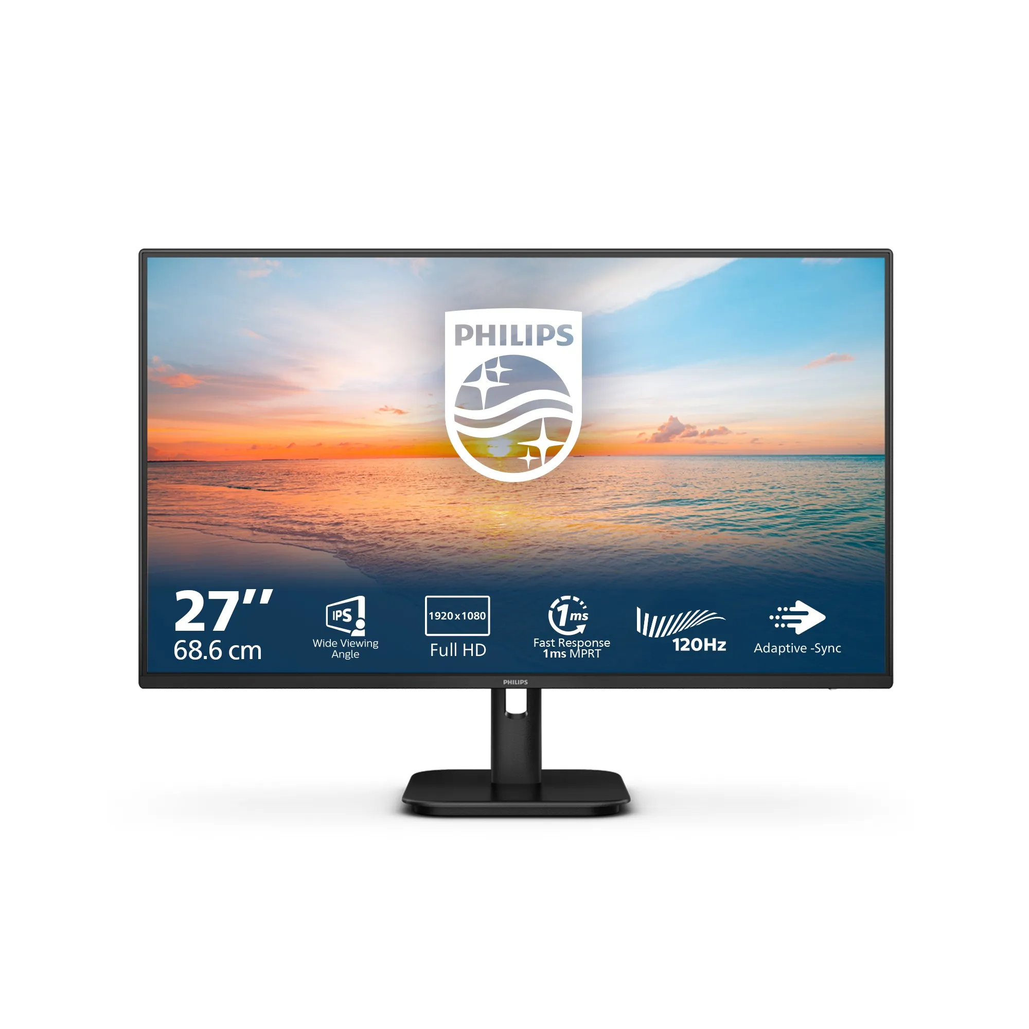 Philips Monitor 27 Led Ips 16:9 Fhd 4Ms 250 Cdm 100Hz Vga/Hdmi Multimediale