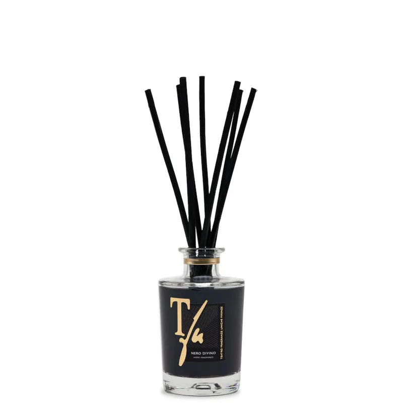 Teatro Fragranze Uniche Teatro Fragranze Uniche Nero Divino - 100 ML + BACCHETTE Vaso Trasparente