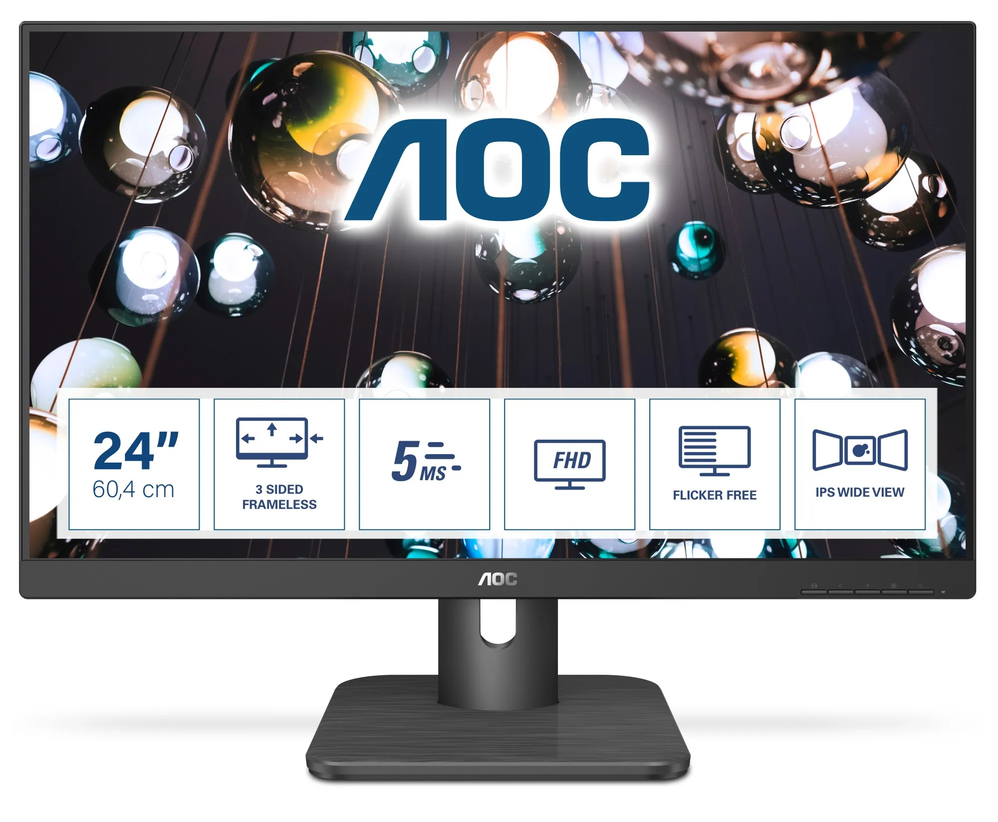 Mon 238Tn Vga Hdmi Dp 5Ms Aoc 24E1Q 16:9 Mm