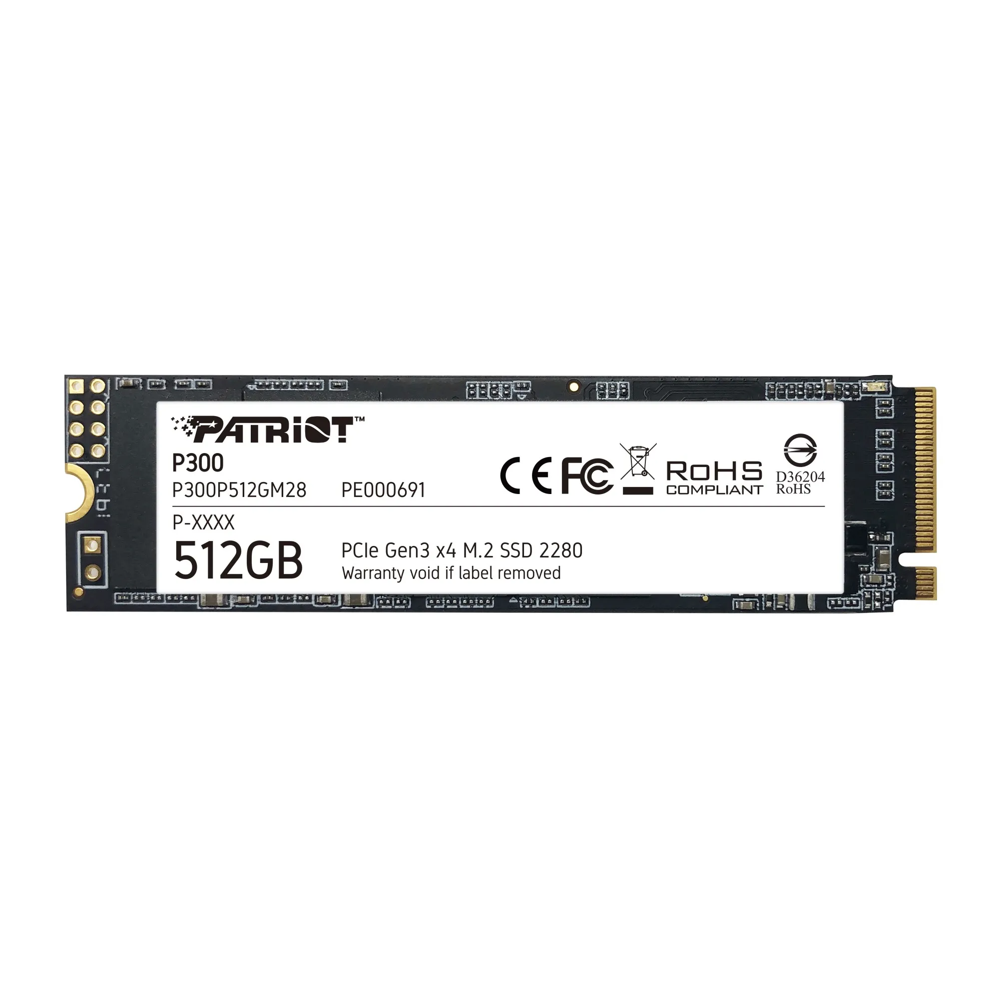 Patriot Ssd P300 512Gb M2 2280 Pcie Gen3 1700Mbs/1200Mbs R/W