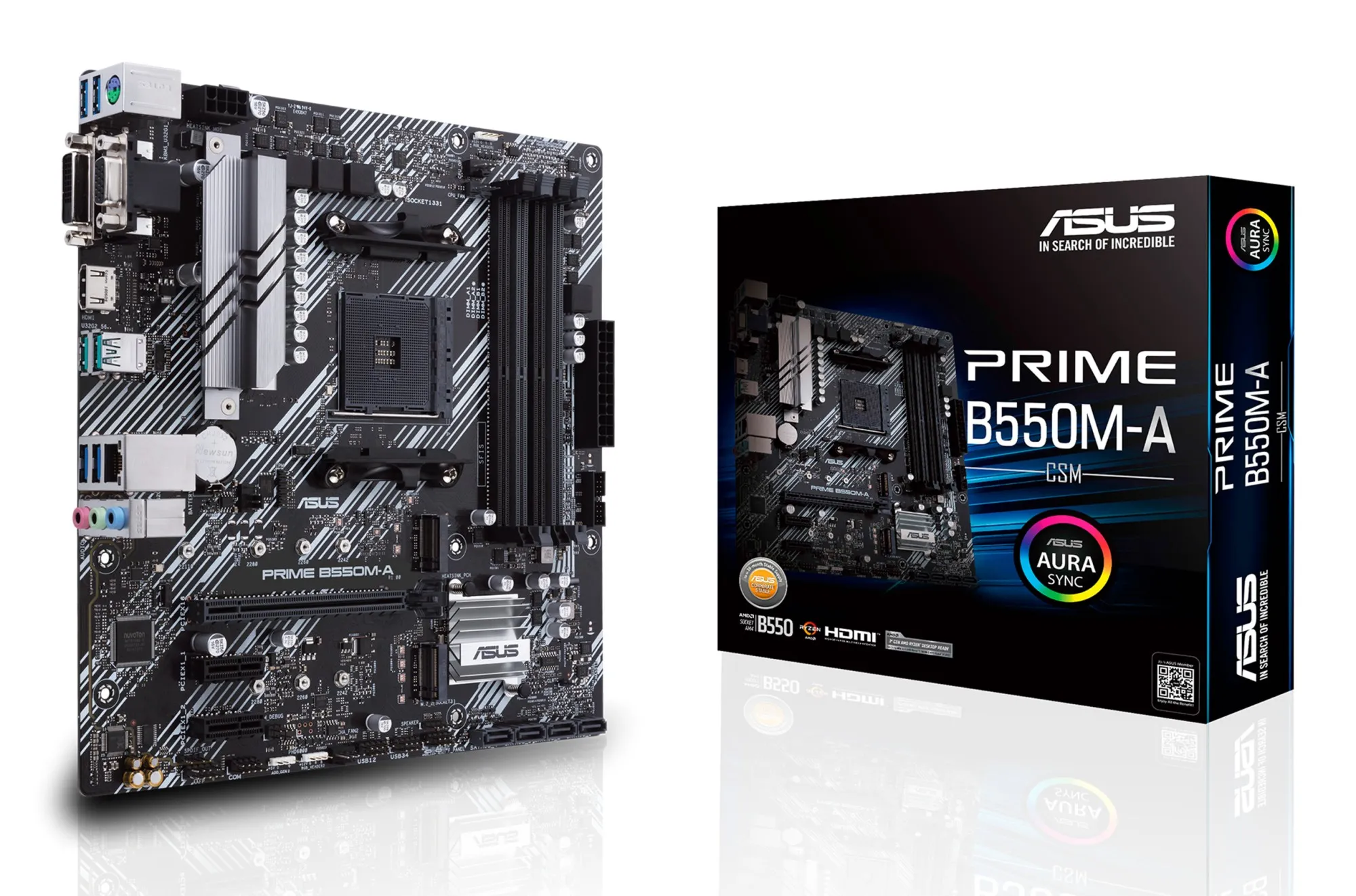 ASUS Prime B550M-A/CSM AMD B550 Socket AM4 micro ATX