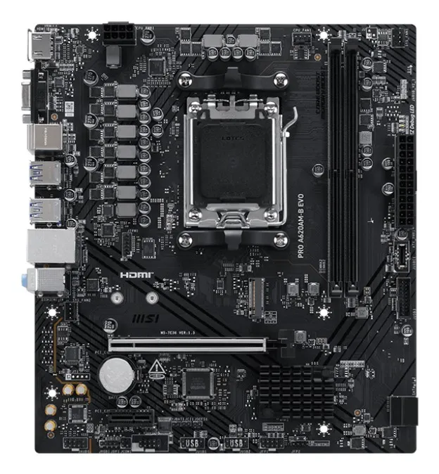 Mb Msi Pro A620M-B Evo Am5 2D5 2S3 1M.2 2Pcie Hd/D-Sub Matx