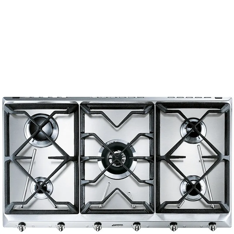 Smeg piano cottura gas incasso Srv596gh5 Inox
