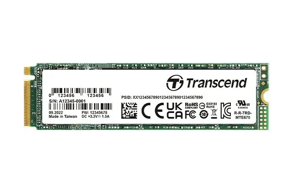 Ssd M.2 128Gb 2280 Pcie Gen3X4 Nvme 3D Tlc Transcend