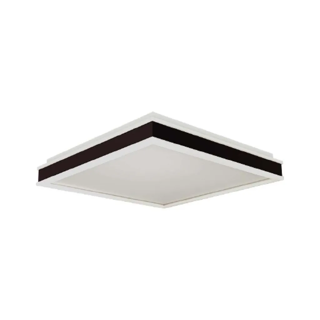 V-TAC Lampadario LED Quadrato 48W con Montaggio a Plafone Dimmerabile TRIAC Colore Nero 4000K