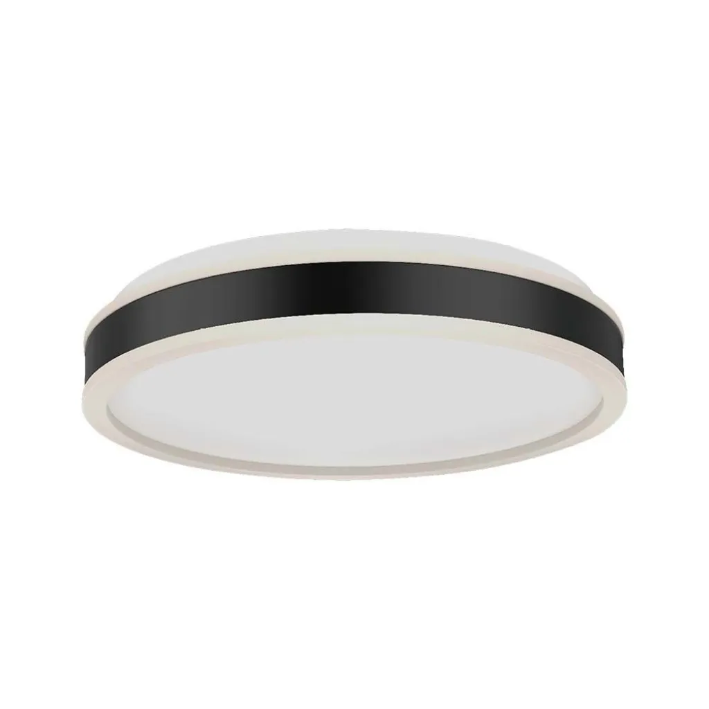 V-TAC Lampadario LED con Montaggio a Plafone 48W Dimmerabile TRIAC d: 500mm h: 62mm Colore Nero 4000K