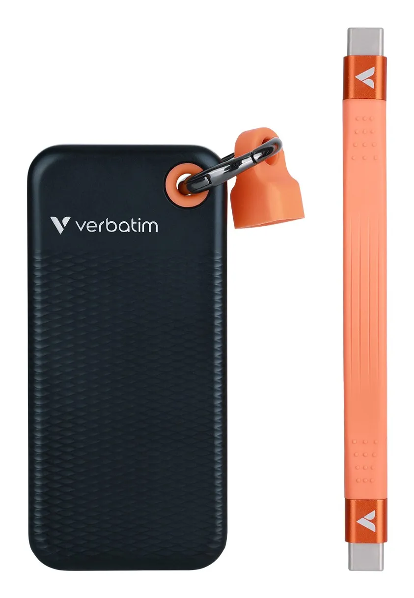 Verbatim Pocket SSD 256 GB USB tipo-C 3.2 Gen 2 (3.1 Gen 2) Nero Arancione