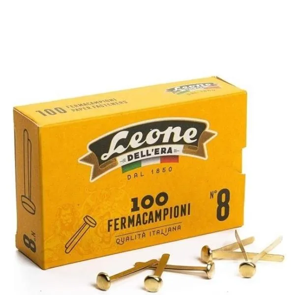 Leone Dell Era Fermacampioni Ottonati N°8 In Scatola Di Cartone Da 100 Pz. FC8-10