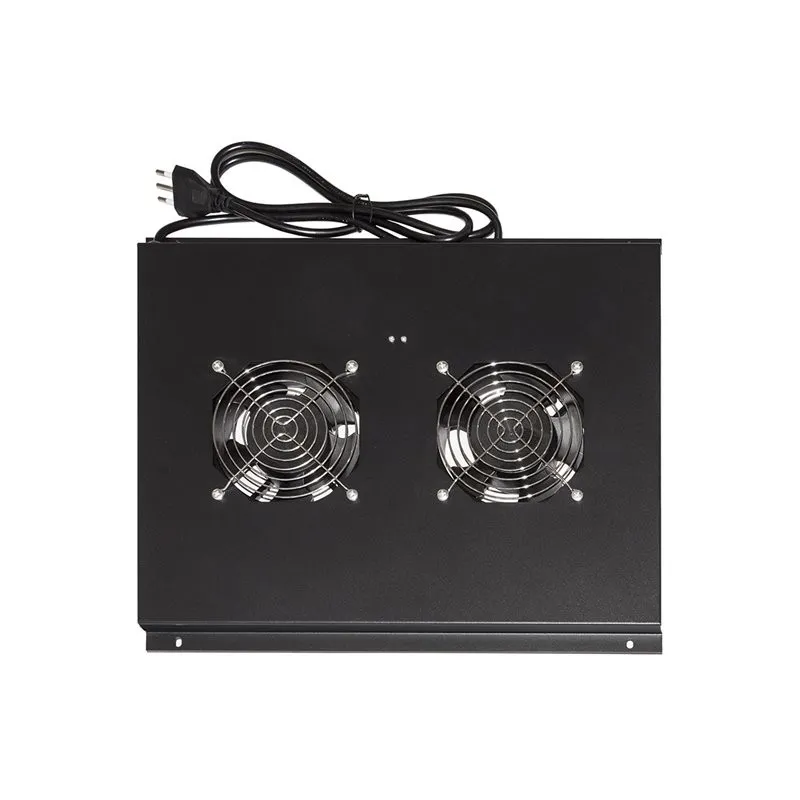 Modulo 4 Ventole A Soffitto Colore Nero Con Termostato Per Armadi 22/42U Profondi 800-1000 Link