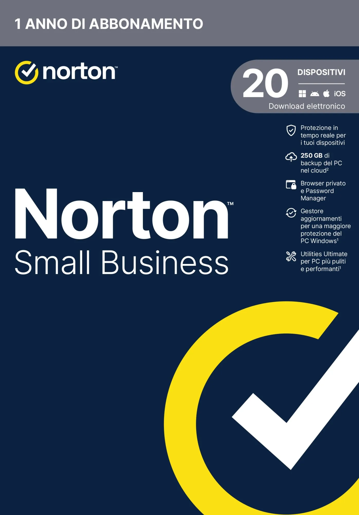 Norton Small Business - 250Gb It 1 User 20 Device 12 Mesi Box