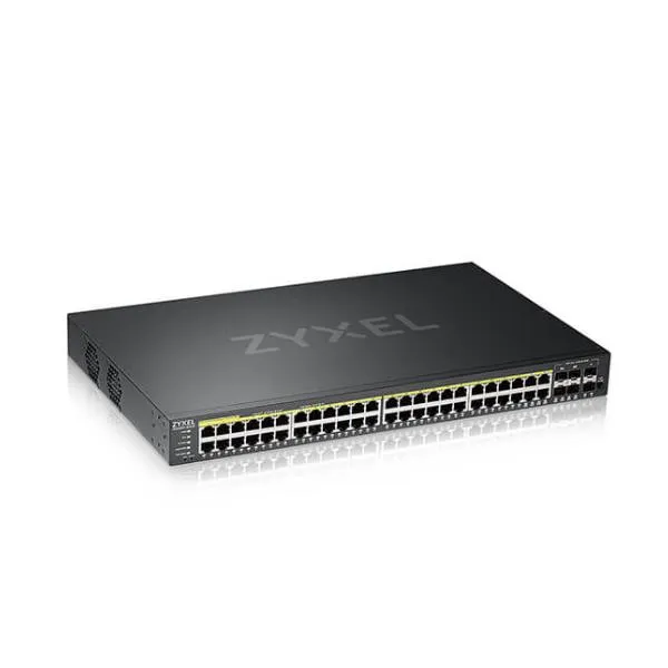 Zyxel GS2220-50HP - Nebulaflex Switch Managed Layer 3 Lite 44 Porte Gigabitpoe (erogazione POE Fino A 375W) + 4 Dual Personality Gigabit GS2220-50HP-EU0101F