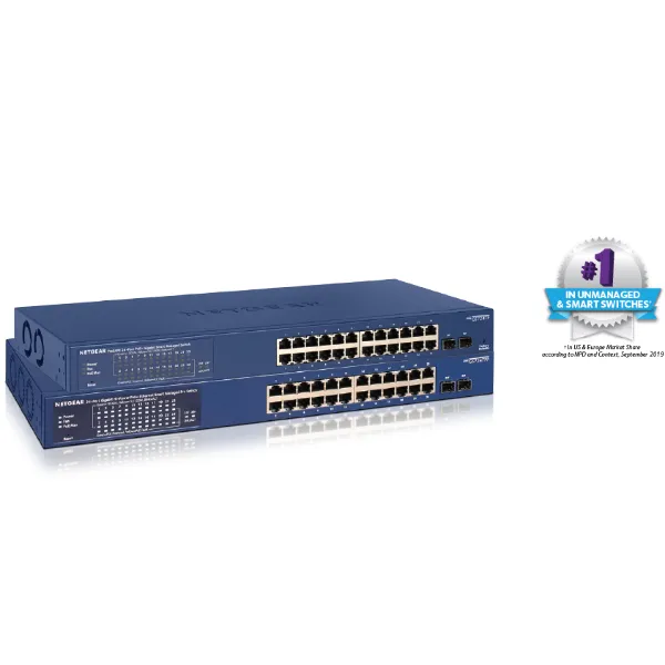 Netgear GS724TPP Gigabit Ethernet Smart Poe+ 24 Porte In Rame E 2 Sfp Per Gli Uplink GS724TPP-300EUS