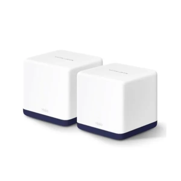 Mercusys AC1900 Whole Home Mesh Wi-Fi System 600 Mbps At 2.4 Ghz + 1300 5 3 Internal Antennas 3 Gigabit Ports Per Unit Halo H50G(2-PACK)