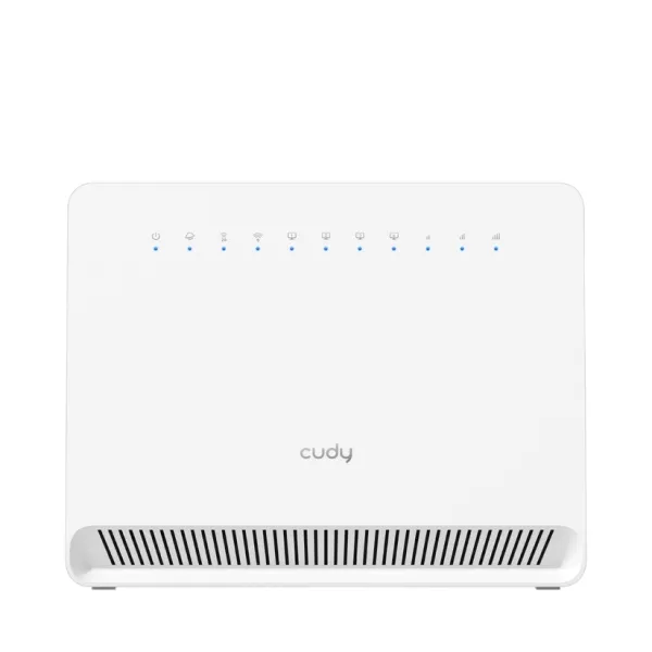 Cudy Router Gigabit WiFi 4G LTE Cat 6 AC1200 - Velocità fino a 1000Mbps - 4 Porte - Antenne interne - 1 Ranura Nano SIM - Cat 6 - Colore Bianco