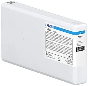ORIGINALE Epson Cartuccia d'inchiostro ciano C13T55W200 T55W2 200ml