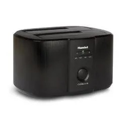 Hamlet Docking Station Con Doppio Alloggio Per Collegare Anche A PC Acceso Hard Disk Sata I/II/III Sia Da 2 5 Che 3 5 . Interfaccia Hi-Speed USB HXDD2535CLN