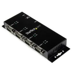 Startech Hub Adattatore Seriale USB A DB9 RS232 4 Porte Guide Din Industriali E Montabile Parete ICUSB2324I