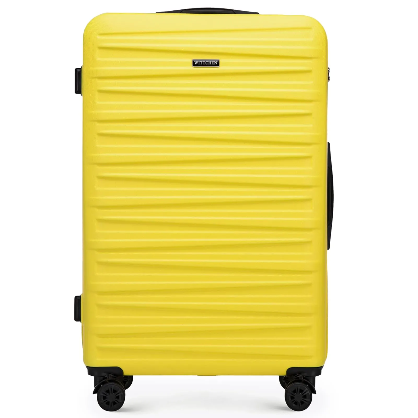 WITTCHEN Skyspeed Line Valigia grande Valigia rigida ABS Valigia grande Rolling Trolley Check-In Valigia da viaggio Serratura a combinazione Manico telescopico 4 Ruote Giallo Ryanair/ITA Airways