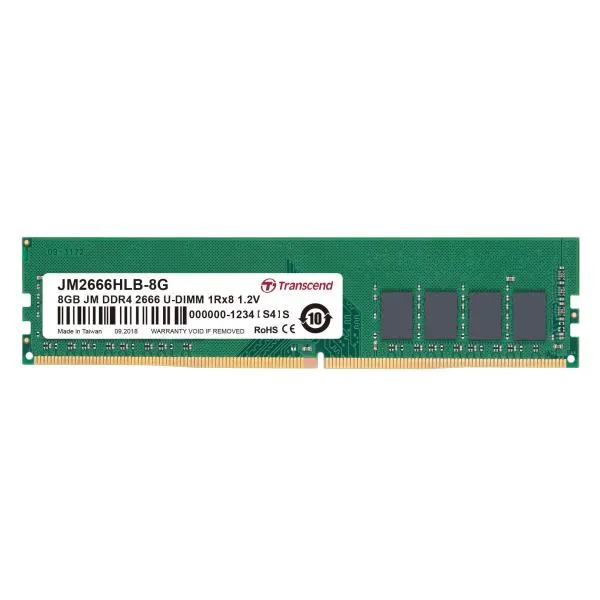 Transcend 8GB Jm DDR4 2666 U-Dimm 1RX8 1.2V JM2666HLB-8G