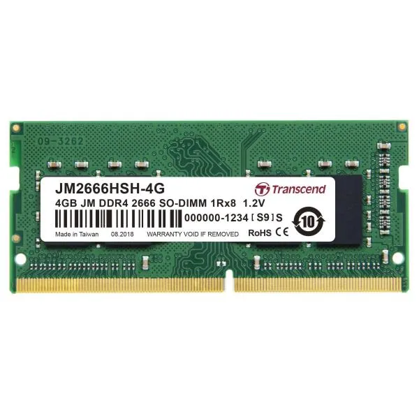 Transcend 4GB Jm DDR4 2666 So-Dimm 1RX8 1.2V JM2666HSH-4G