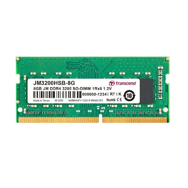 Transcend 8GB Jm DDR4 3200 So-Dimm 1RX8 1.2V JM3200HSB-8G