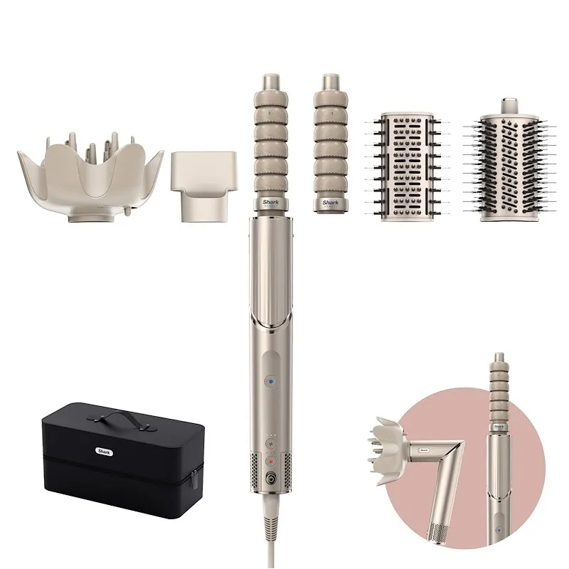 Shark Ninja STYLER ASCIUGACAPELLI SHARK FLEXSTYLE COMPLETE SET - CHAMPAGNE