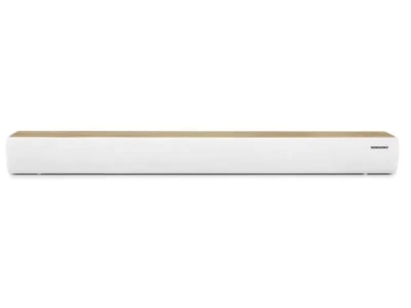 Thomson SB401BT Sound Bar 200W - Bluetooth 5.0 - Ingresso audio TV ottico AUX-IN da 35 mm e lettore USB - Colore legno/bianco